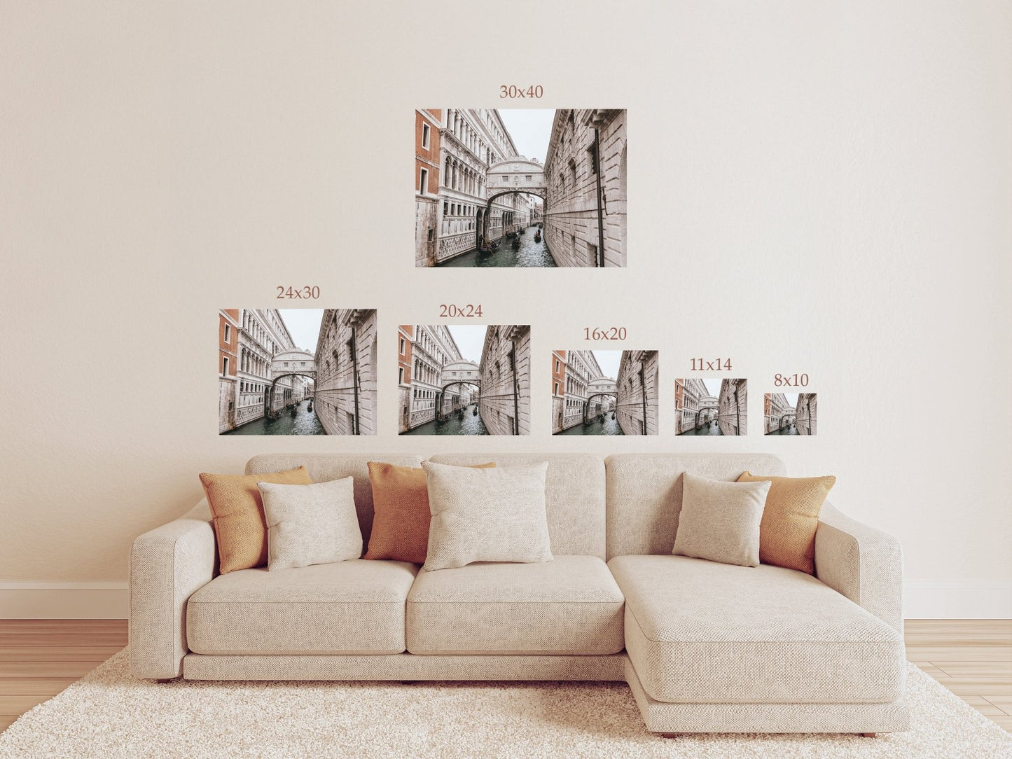 Venice Bridge of Sighs Landscape Print – Italian Architecture Wall Art