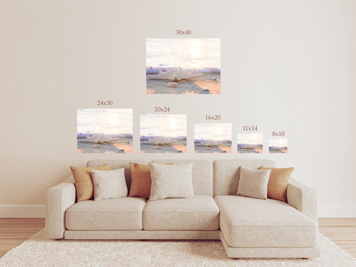 Sunlight Starfish | Beach Landscape Photography Print