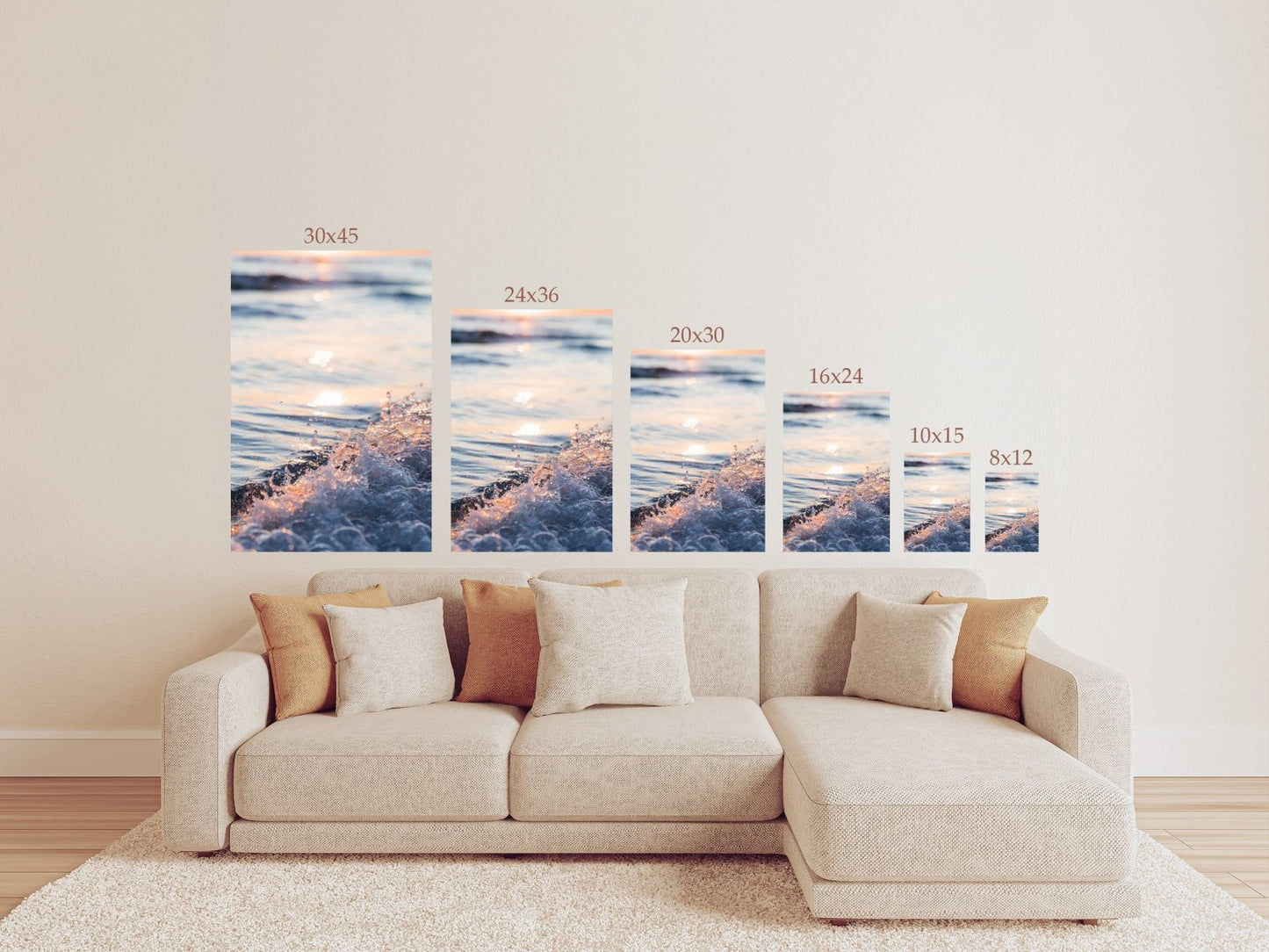 Sunlit Ocean Wave Photography Print or Canvas – Gulf Coast Beach Wall Art