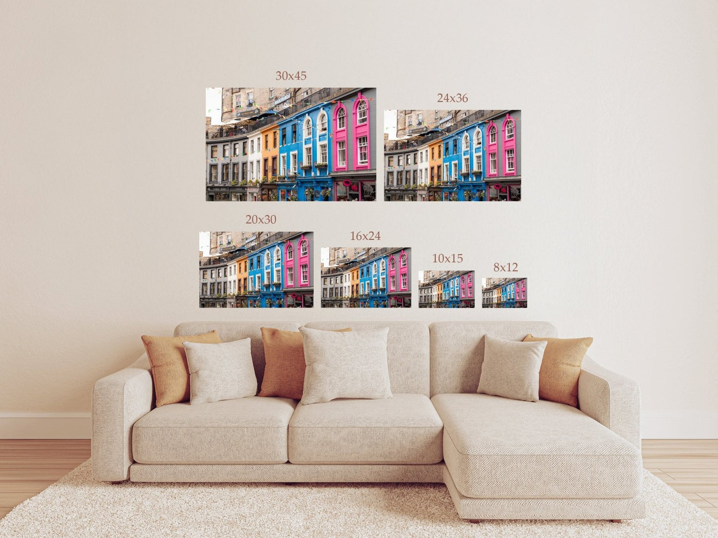 Victoria Street Edinburgh Wall Art – Colorful Scotland Architecture Photography Print or Canvas