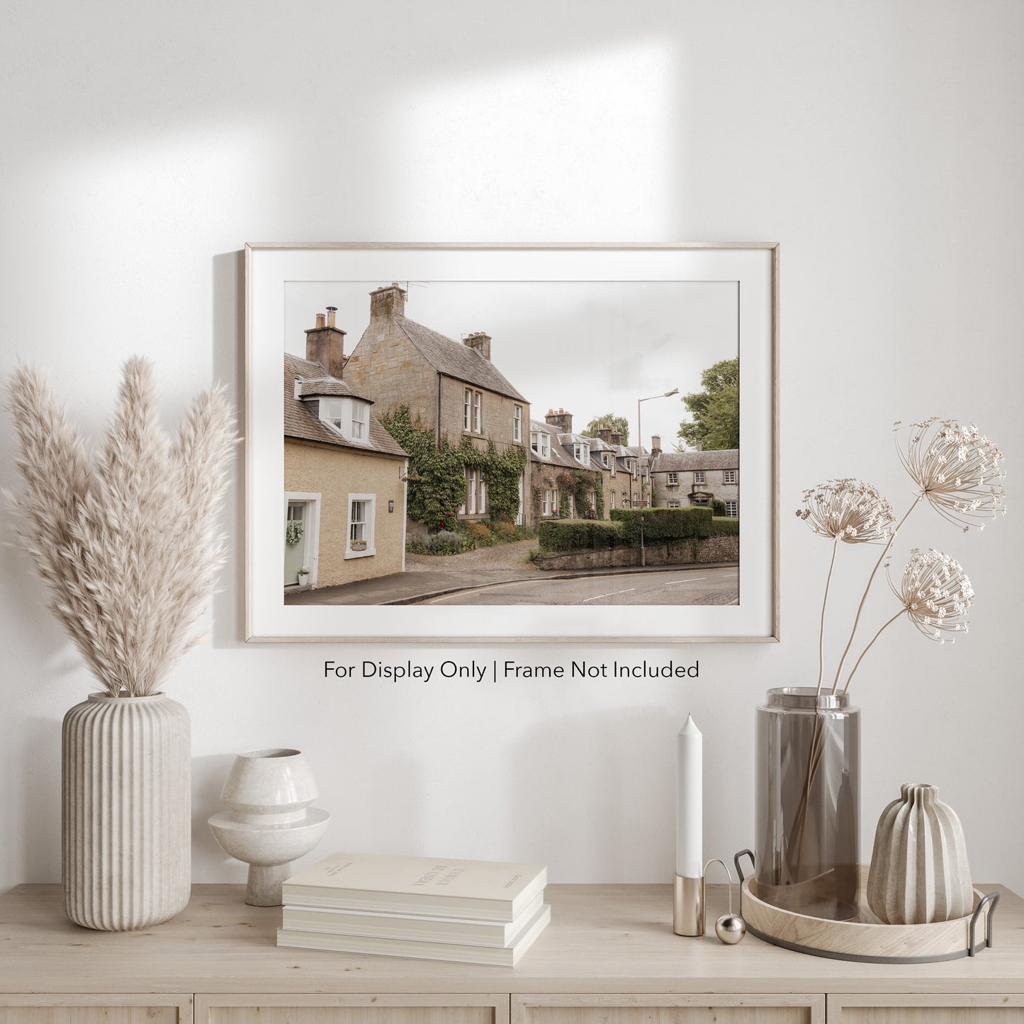 Charming Scottish Village Wall Art – Rustic Countryside Architecture Photography Print or Canvas