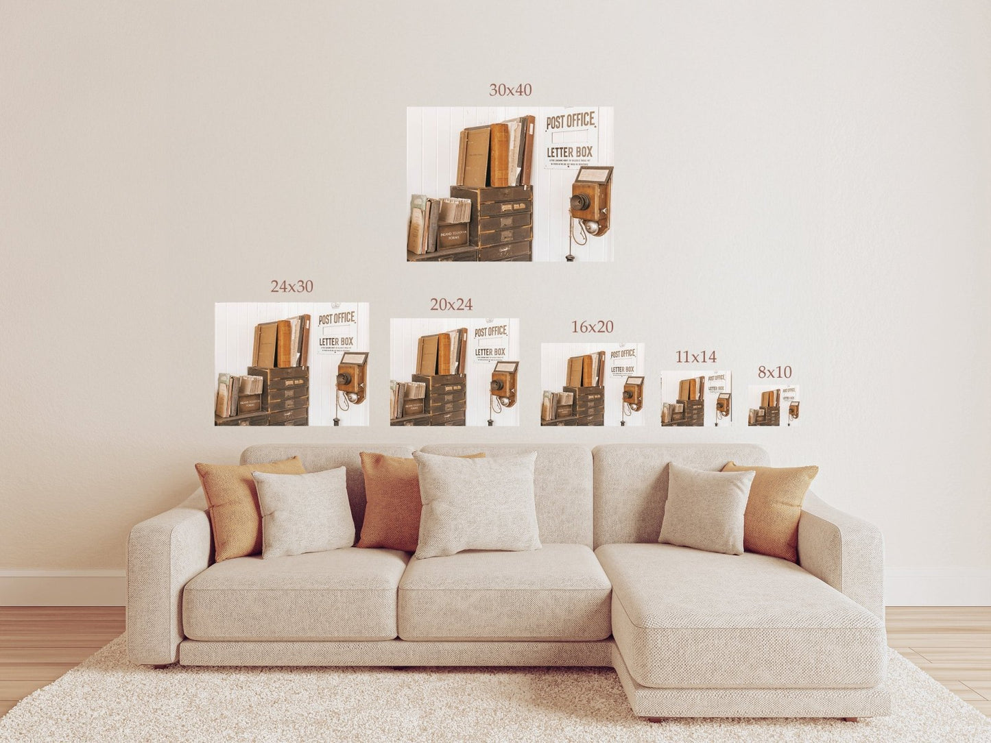 Scottish Post Office Wall Art – Vintage Letter Box & Telegraph Forms Photography Print or Canvas