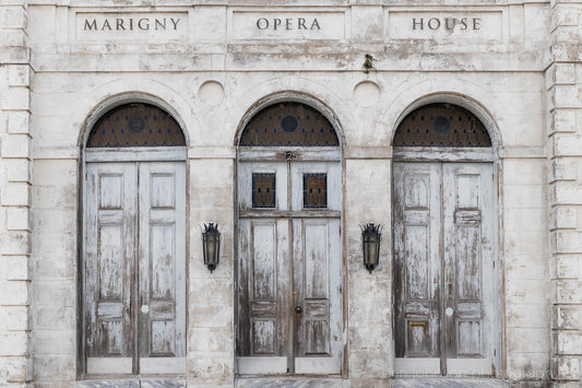A photography print of the Marigny Opera House, New Orleans, Louisiana