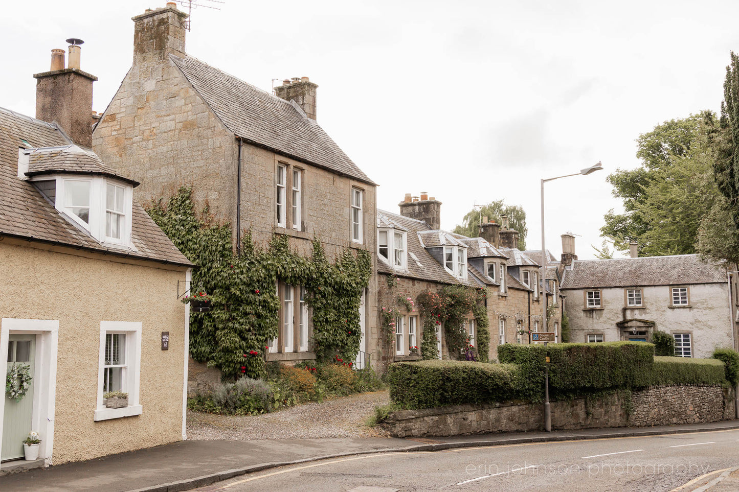 Charming Scottish Village Wall Art – Rustic Countryside Architecture Photography Print or Canvas