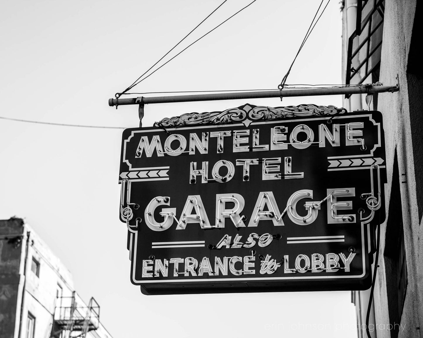 Monteleone Hotel Black and White | New Orleans Photograph