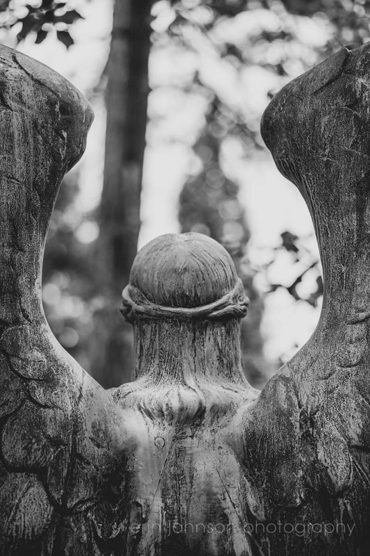 Haserot Angel in Black and White | Cleveland Cemetery Photography Print