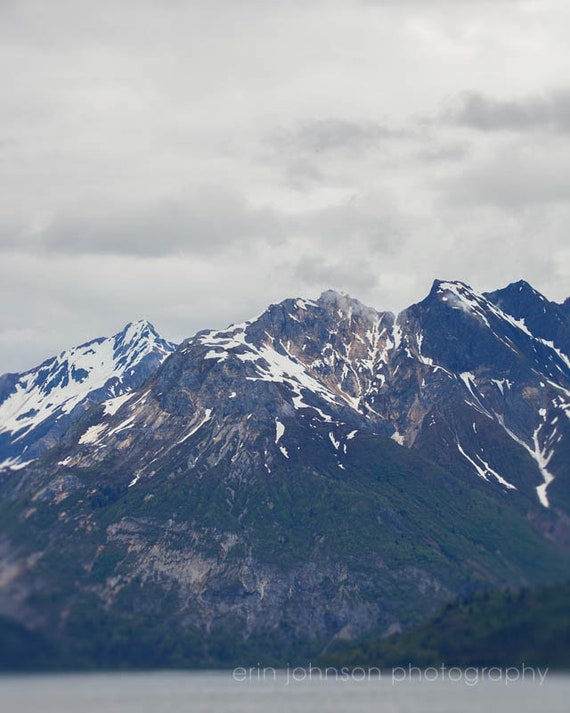 Alaska mountains and snow landscape photograph – fine art print or canvas wall décor
