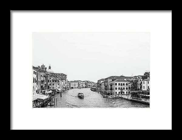 Black and White Grand Canal Venice Italy | Framed Print
