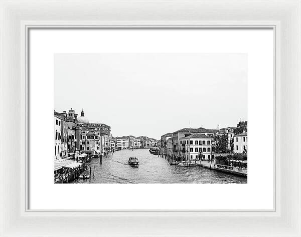 Black and White Grand Canal Venice Italy | Framed Print