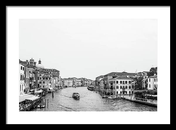 Black and White Grand Canal Venice Italy | Framed Print