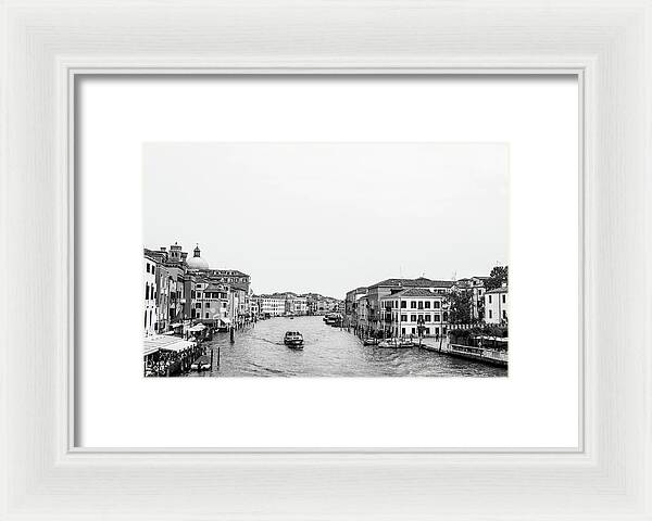 Black and White Grand Canal Venice Italy | Framed Print