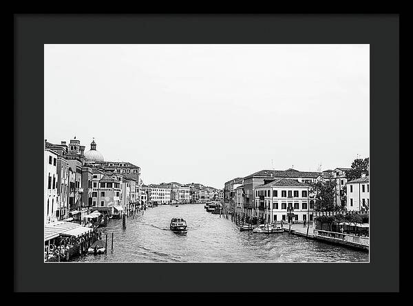 Black and White Grand Canal Venice Italy | Framed Print