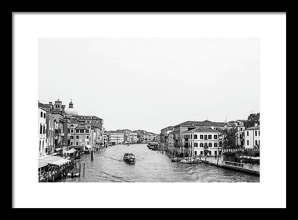 Black and White Grand Canal Venice Italy | Framed Print