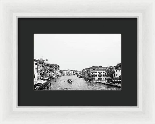 Black and White Grand Canal Venice Italy | Framed Print