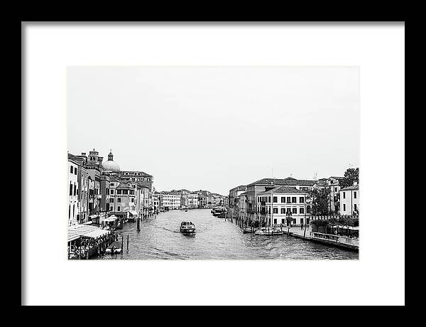Black and White Grand Canal Venice Italy | Framed Print