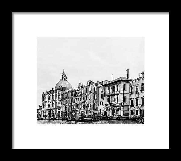 Black and White Grand Canal Venice Italy II | Framed Print