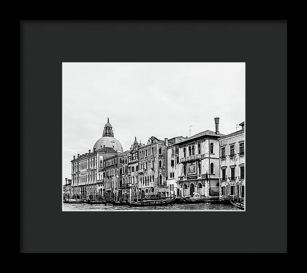 Black and White Grand Canal Venice Italy II | Framed Print