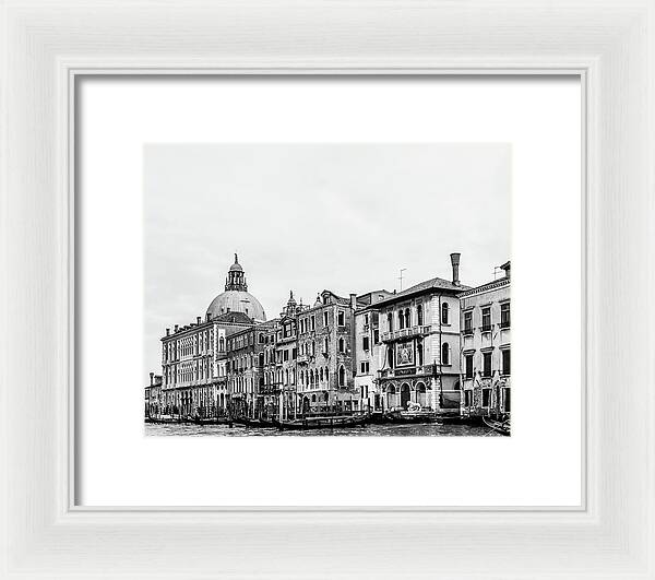 Black and White Grand Canal Venice Italy II | Framed Print