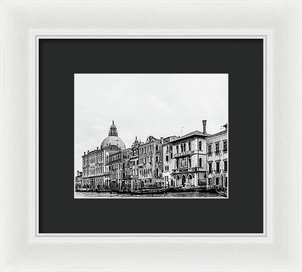 Black and White Grand Canal Venice Italy II | Framed Print