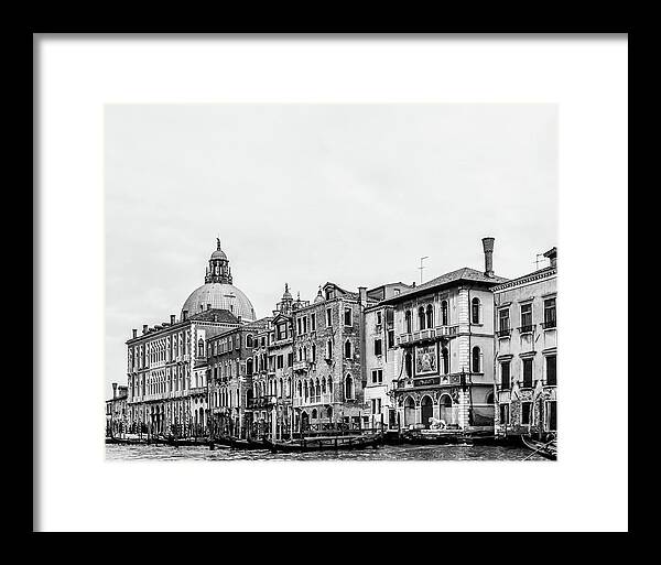 Black and White Grand Canal Venice Italy II | Framed Print