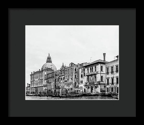 Black and White Grand Canal Venice Italy II | Framed Print