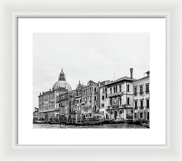 Black and White Grand Canal Venice Italy II | Framed Print