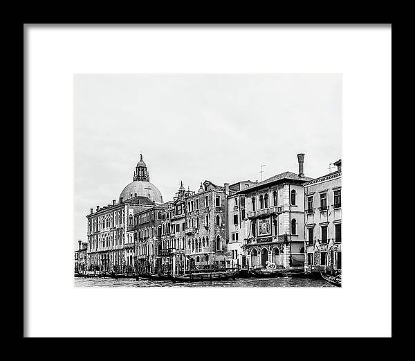 Black and White Grand Canal Venice Italy II | Framed Print