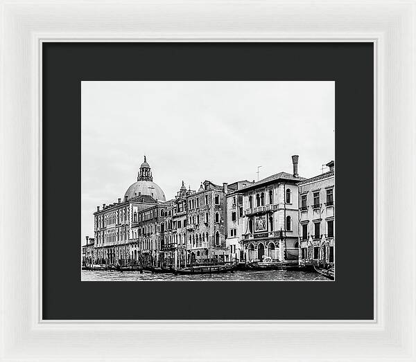 Black and White Grand Canal Venice Italy II | Framed Print