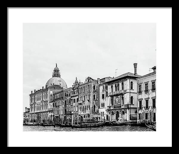 Black and White Grand Canal Venice Italy II | Framed Print