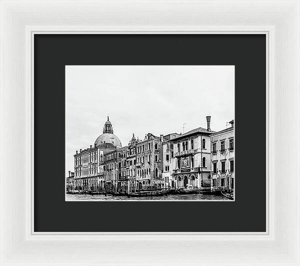 Black and White Grand Canal Venice Italy II | Framed Print