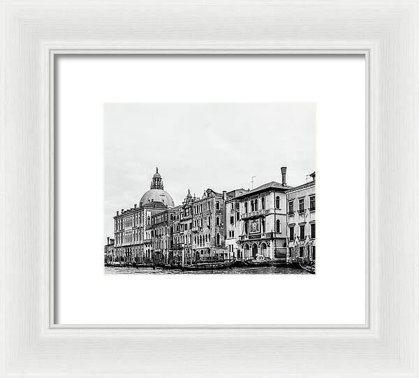 Black and White Grand Canal Venice Italy II | Framed Print