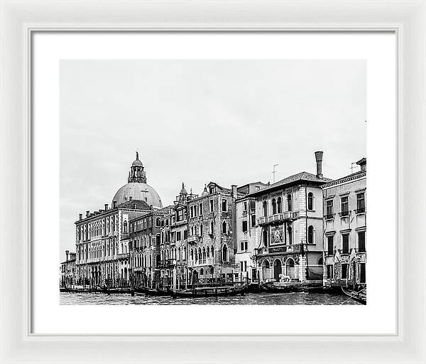 Black and White Grand Canal Venice Italy II | Framed Print