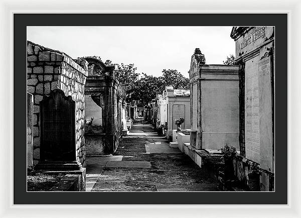 Black and White Lafayette Cemetery, New Orleans | Framed Photography Wall Art