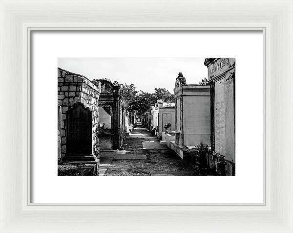 Black and White Lafayette Cemetery, New Orleans - Framed Print