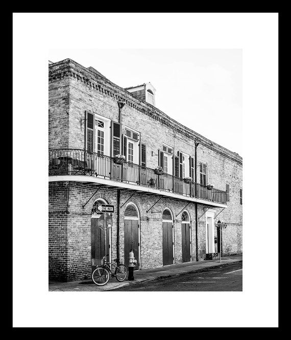 New Orleans Photography | Black and White One Way Architecture Print