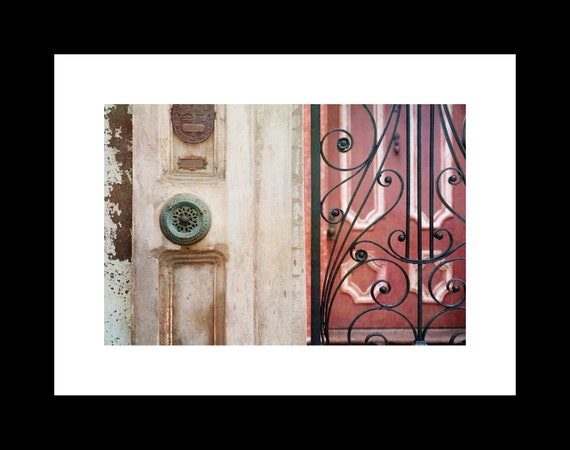 Red door in Charleston, South Carolina photograph – fine art travel print or canvas wall décor