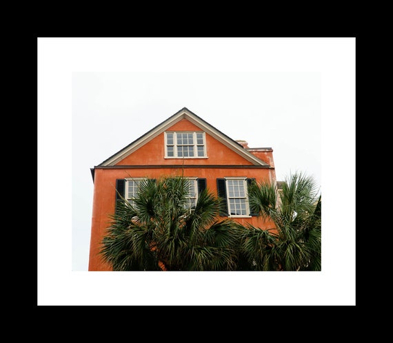 Charleston South Carolina Art Print | Orange on Broad Street
