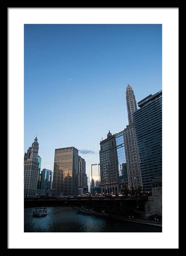 Chicago at Dusk - Framed Print