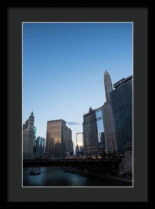 Chicago at Dusk - Framed Print