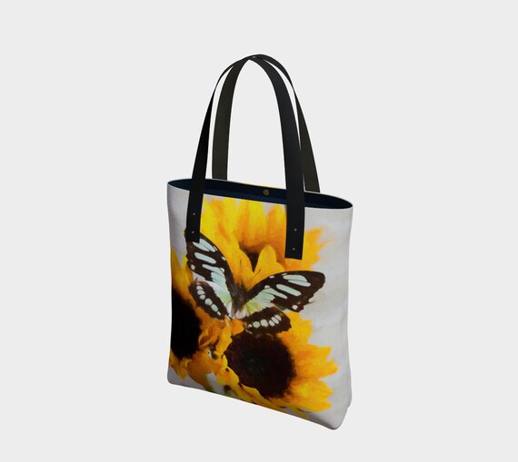 a sunflower with a butterfly on it