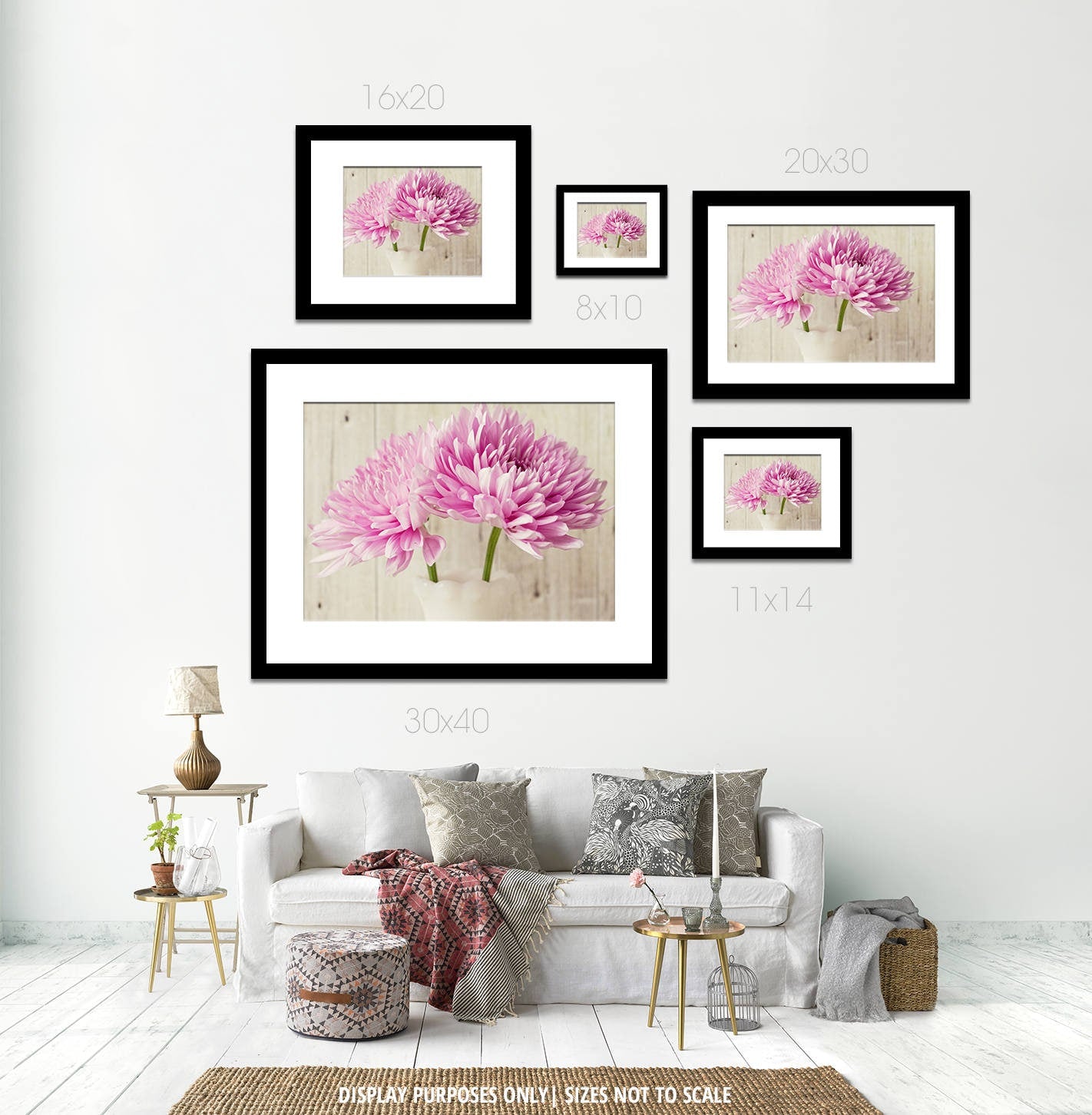 Pink Oleander Flower Photography Print, Botanical Gallery Canvas or Unframed Photo, Nature Wall Art - eireanneilis