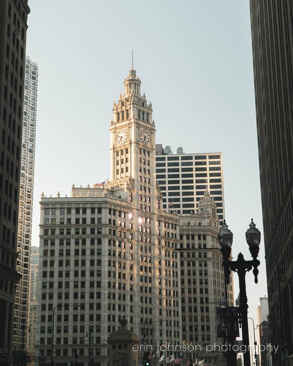 Photograph of Michigan Avenue in Chicago by Erin Johnson, available as print or canvas, ideal for living rooms, offices, or hallways
