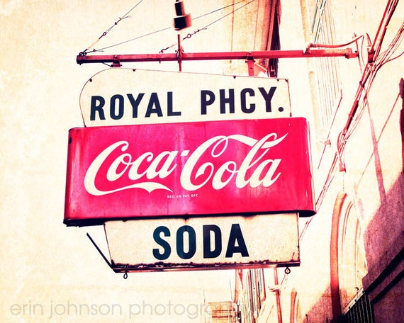 A photography print or canvas of the Royal Pharmacy soda sign in New Orleans, Lousiana.
