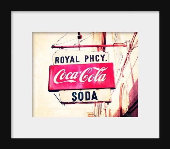 A photography print or canvas of the Royal Pharmacy soda sign in New Orleans, Lousiana.
