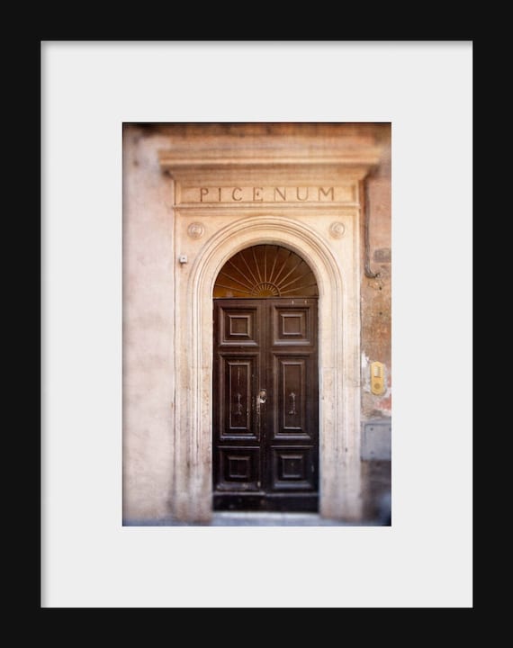 Historic Rome doorway with classic Roman architecture, travel wall art, European photography print