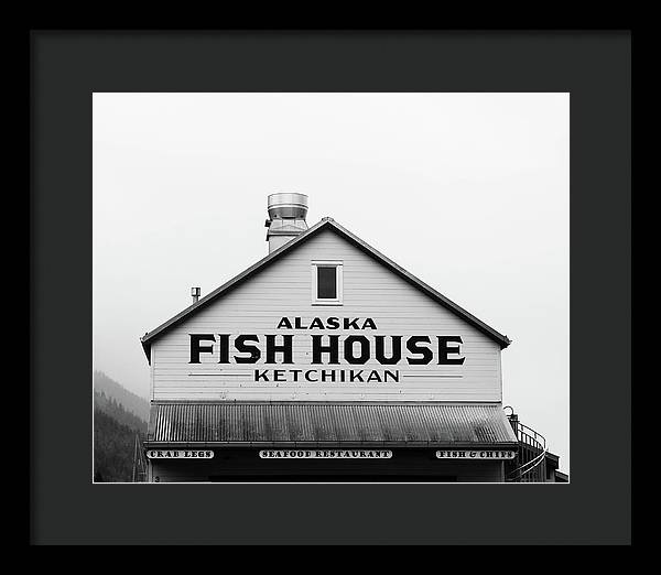Alaska Fish House Art – Framed Photography Print | Rustic Coastal Wall Art