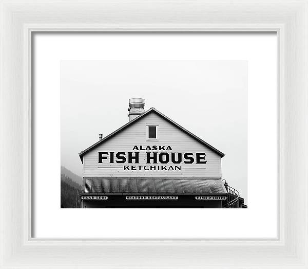Alaska Fish House Art – Framed Photography Print | Rustic Coastal Wall Art