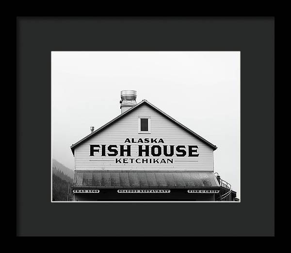 Alaska Fish House Art – Framed Photography Print | Rustic Coastal Wall Art