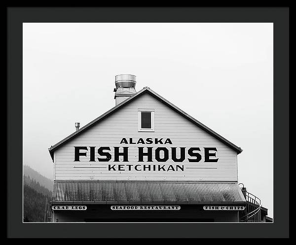 Alaska Fish House Art – Framed Photography Print | Rustic Coastal Wall Art