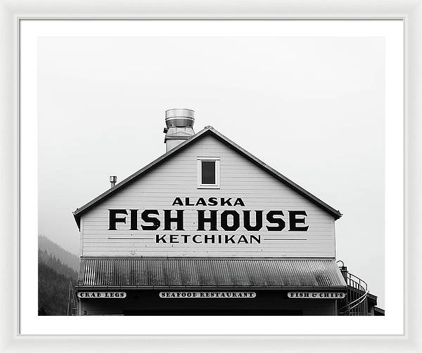 Alaska Fish House Art – Framed Photography Print | Rustic Coastal Wall Art